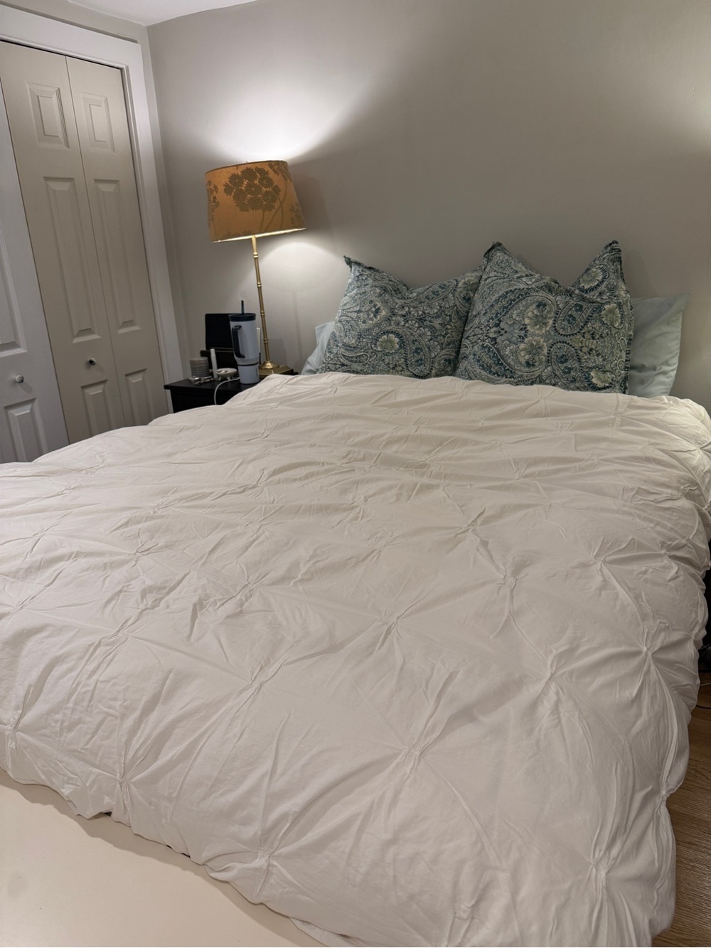 West Elm Cotton Pintuck Duvet Cover – Twin/Twin XL, White - Picture 2 of 7
